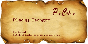 Plachy Csongor névjegykártya